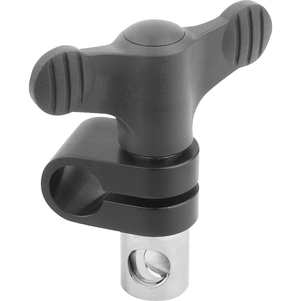 Clamping Joint Size:4, D=12 Steel, Comp:Aluminum D1=12